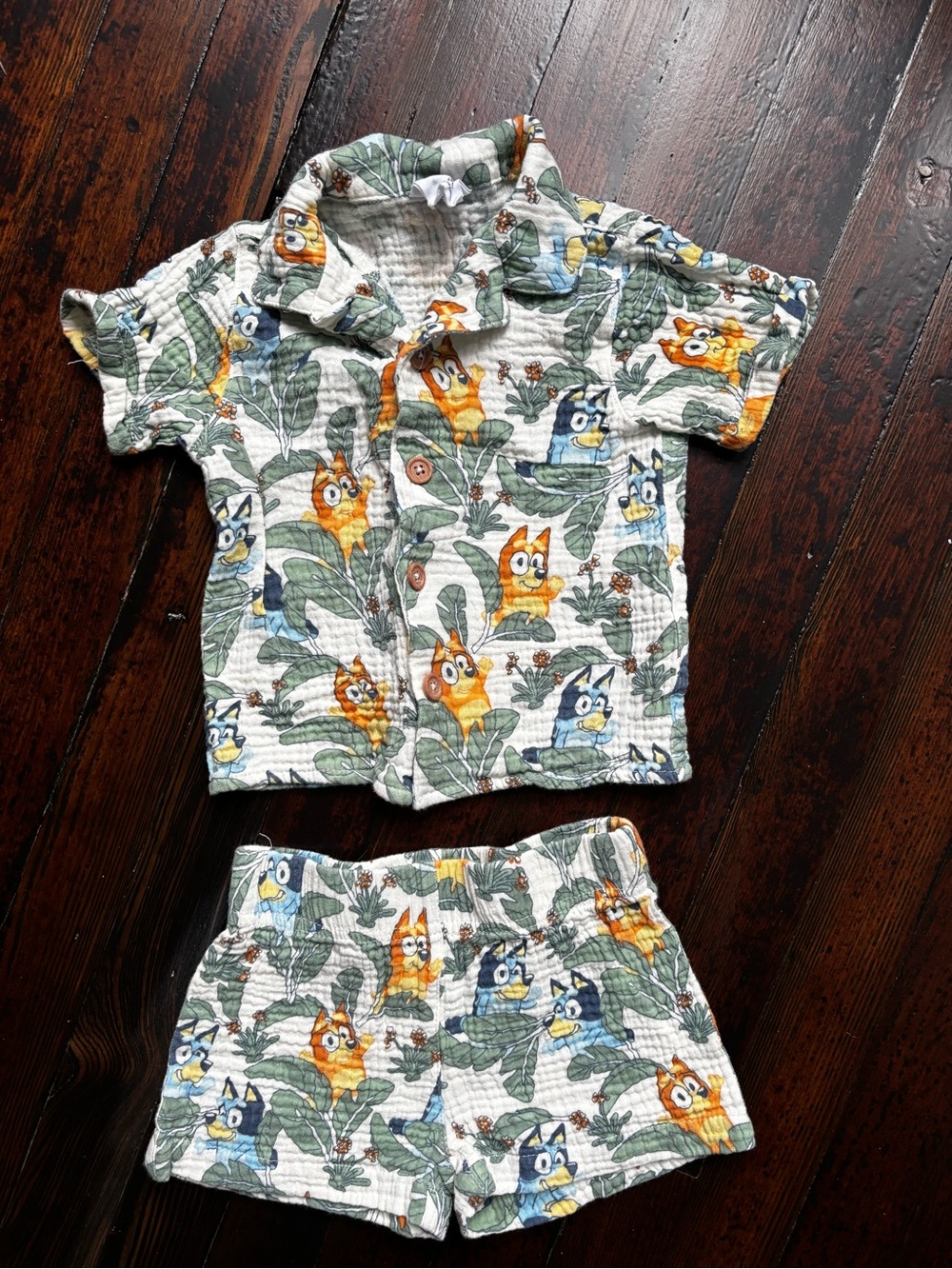 Kids Bluey Short-Sleeve/Shorts Set